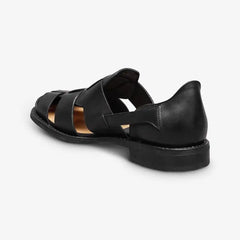 Ravello Fisherman Sandal Black Leather