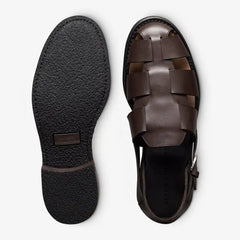 Ravello Fisherman Sandal Dark Brown Leather
