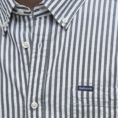 Barbour Cresswell Seersucker Shirt Navy