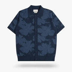 Far Afield Zigger Short-sleeve Cardigan Navy