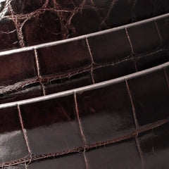 Genuine Crocodile Dress Belt Brown Genuine Crocodile
