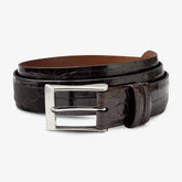 Genuine Crocodile Dress Belt Brown Genuine Crocodile