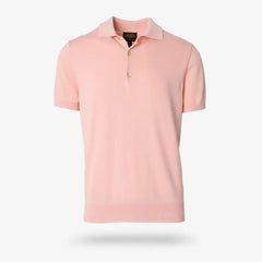 Short Sleeve Knit Polo Pink