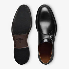Ryder Single Monk Strap Dress Shoe Black Leather