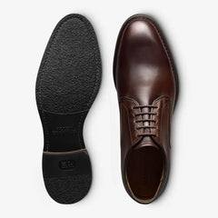 Ramsey Plain-toe Derby Dress Shoe Dark Brown Leather
