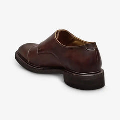 Richards Double Monk Strap Dress Shoe Dark Brown Leather