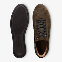 Aidan Lace-up Sneaker Dark Olive Green Suede