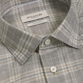 Bugatchi Axel Woven Long-sleeve Shirt Cobblestone
