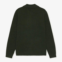 Les Deux Milano Knit Overshirt Sweater Olive Wool Knit