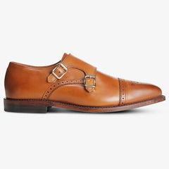 St. John's Double Monk Strap Dress Shoe Walnut Brown Leather