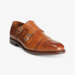 St. John's Double Monk Strap Dress Shoe Walnut Brown Leather