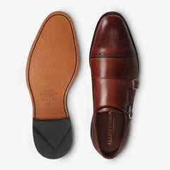 St. John's Double Monk Strap Dress Shoe Dark Chili Leather