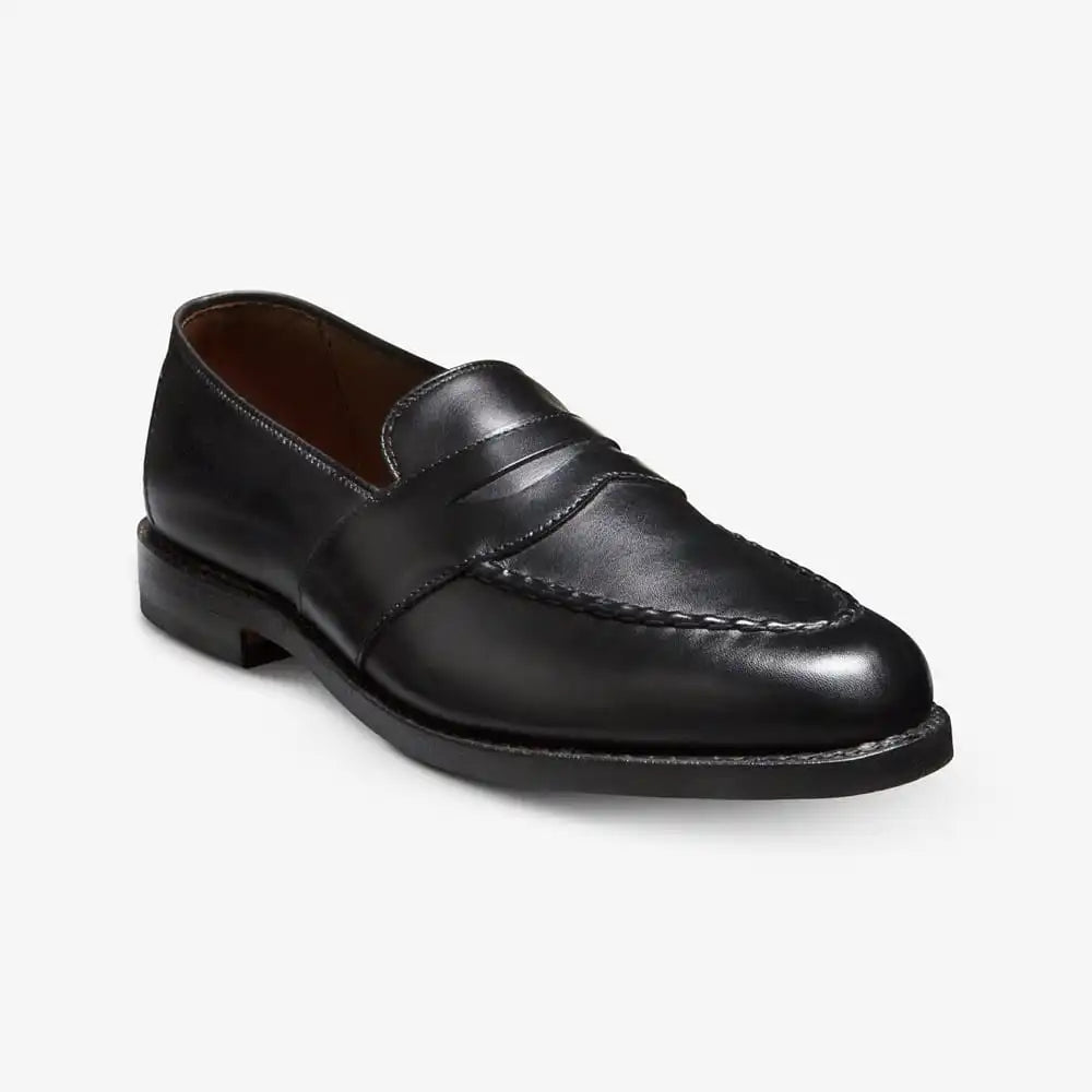 Randolph Penny Loafer Black Leather