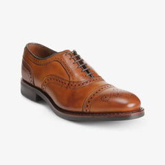 Strand Cap-toe Oxford Dress Shoe with Dainite Sole Walnut Brown Leather