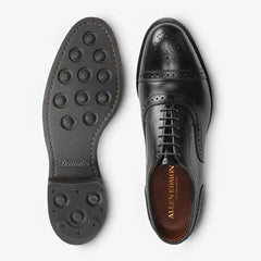 Strand Cap-toe Oxford Dress Shoe with Dainite Sole Black Leather