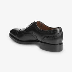 Strand Cap-toe Oxford Dress Shoe with Dainite Sole Black Leather