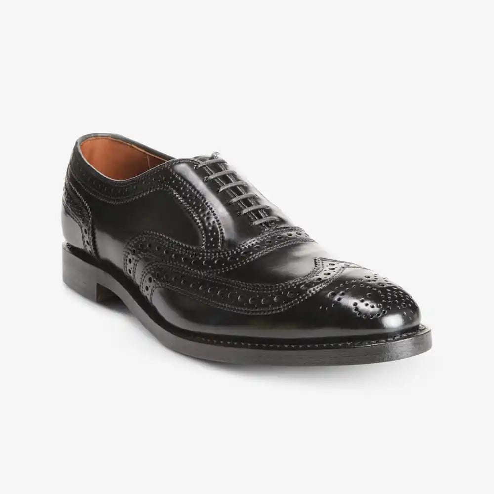 Cambridge Shell Cordovan Wingtip Dress Shoe Black Cordovan Leather