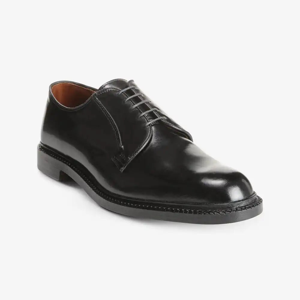 Leeds Shell Cordovan Derby Dress Shoe Black Cordovan Leather