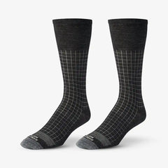 Window Merino Wool Dress Socks Charcoal Grey