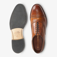Strand Cap-toe Oxford Dress Shoe with Combination Tap Sole Walnut Brown Leather