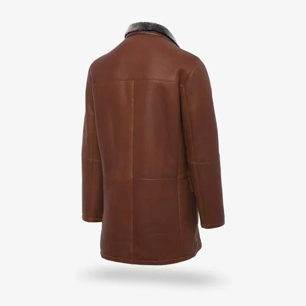 Silky Shearling Jacket Cognac