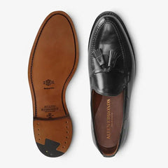 Grayson Shell Cordovan Tassel Loafer Black Cordovan Leather