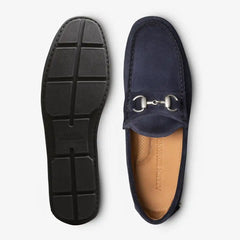 Sebastian Bit Driving Loafer Navy Sea Suede