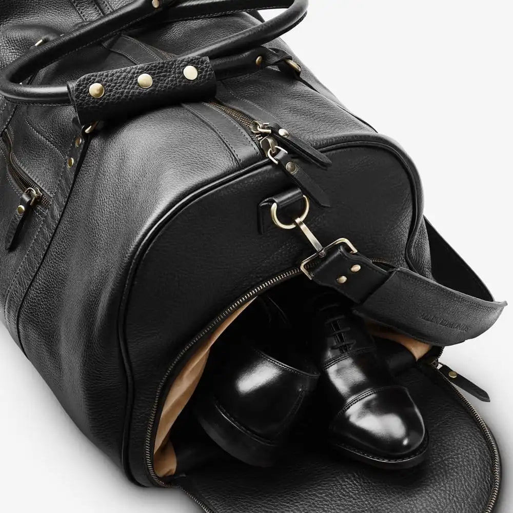 Leather Weekender Black Leather