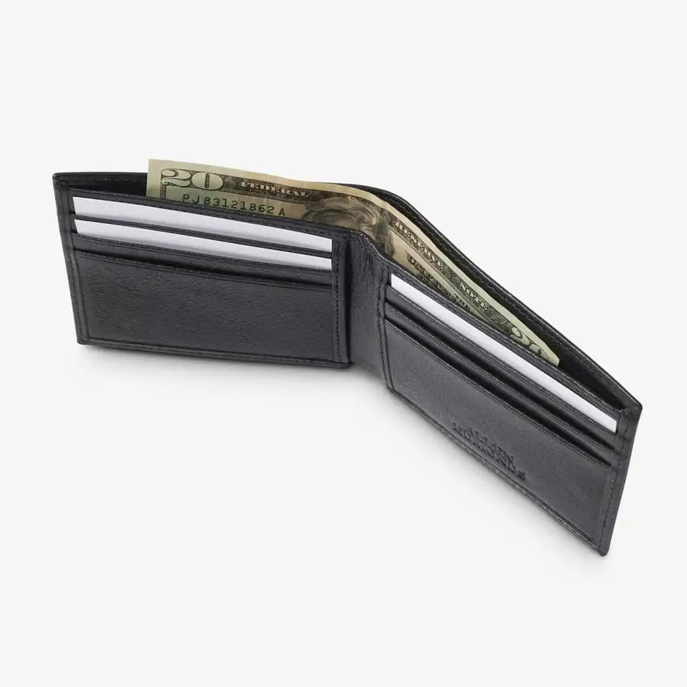 Slim Bifold Wallet Black Leather