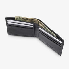 Slim Bifold Wallet Black Leather
