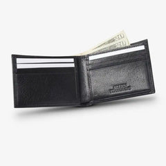 Slim Bifold Wallet Black Leather