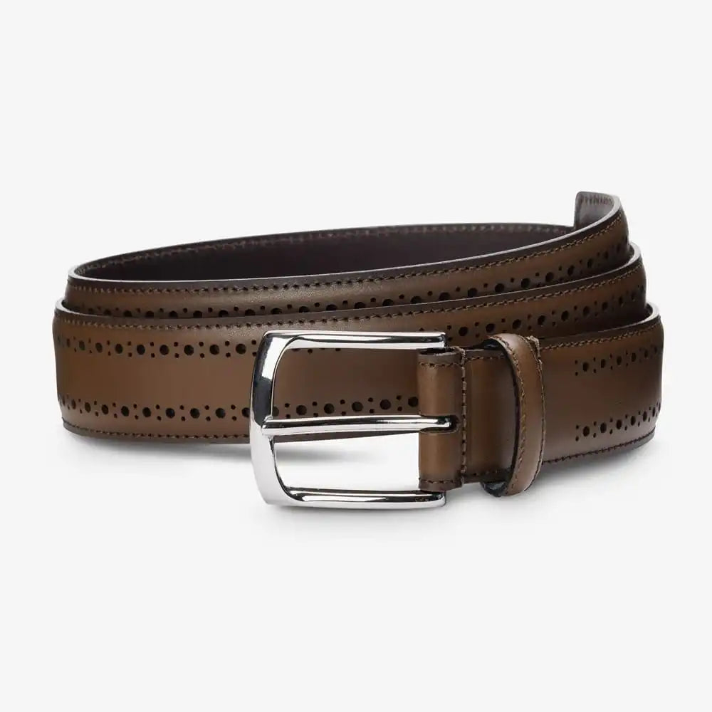 Manistee Dress Belt Brown Leather