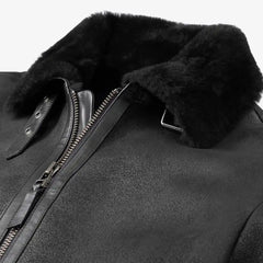 Shearling Bomber Jacket Black