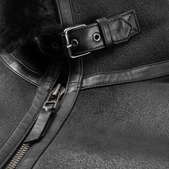 Shearling Bomber Jacket Black