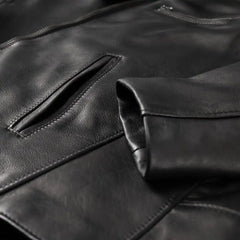 Schott® N.Y.C. X Allen Edmonds Leather Delivery Jacket Black