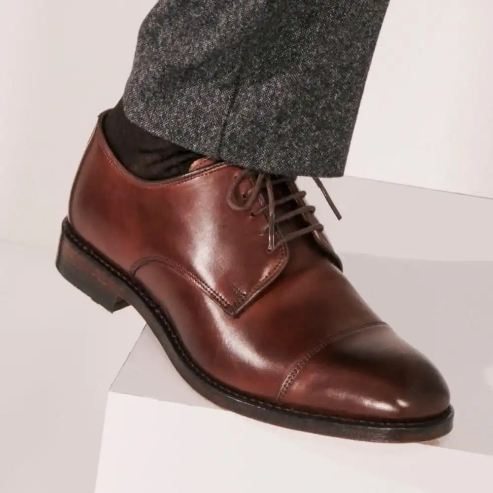 Factory Second Park Avenue Cap-toe Derby Dress Shoe Mahogany