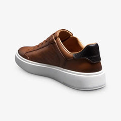 Oliver Slip-on Stretch-lace Sneaker Luggage Tan Leather