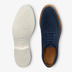 Waylon Moc-toe Derby Dress Shoe Navy Suede