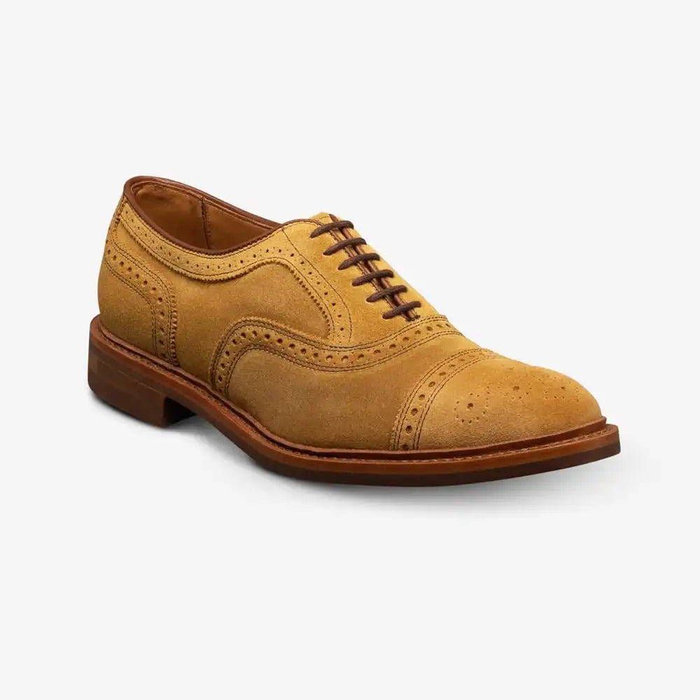 Strandmok Cap-toe Oxford with Dainite Rubber Sole Wheat Suede