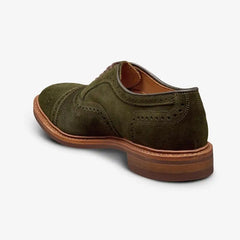 Strandmok Cap-toe Oxford with Dainite Rubber Sole Hunting Green Suede