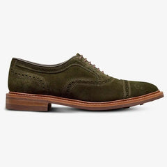 Strandmok Cap-toe Oxford with Dainite Rubber Sole Hunting Green Suede