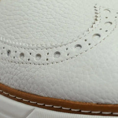 Dunes Wingtip Golf Shoe White Leather