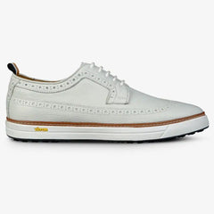 Dunes Wingtip Golf Shoe White Leather
