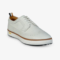 Dunes Wingtip Golf Shoe White Leather