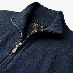 Cashmere Quarter-zip Sweater Navy