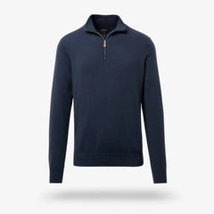 Cashmere Quarter-zip Sweater Navy