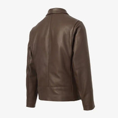 Schott® N.Y.C. X Allen Edmonds Leather Delivery Jacket Brown