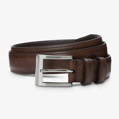 Wide Basic Dress Belt Espresso Leather
