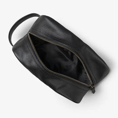 Leather Toiletry Bag Black