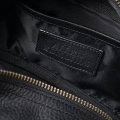 Leather Toiletry Bag Black